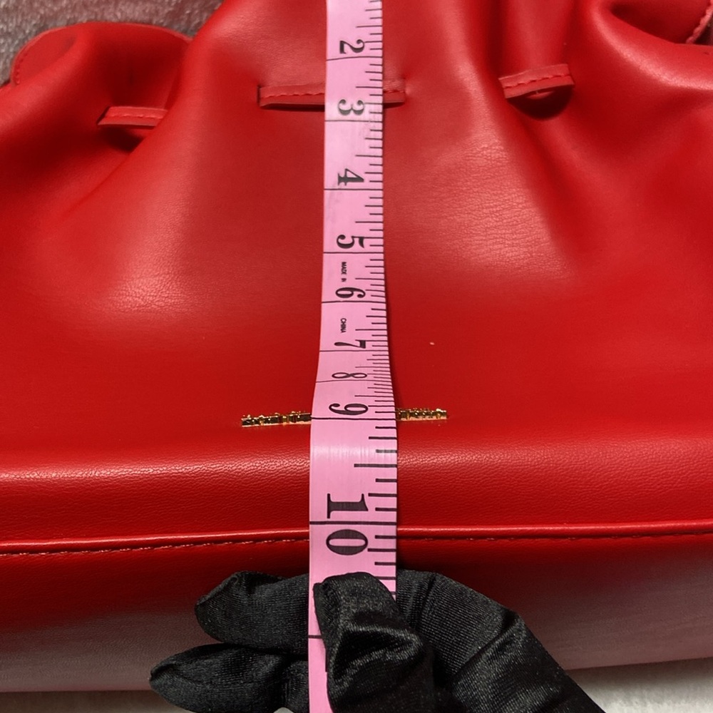 Red and gold badgly Mishka bumpling Handbag - Picture 11 of 14